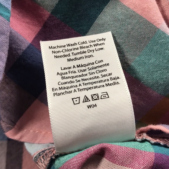 TERRA & SKY COLORFUL PASTEL PLAID PEASANT BLOUSE RUFFLED COTTAGECORE WOMENS 1X - Picture 6 of 7